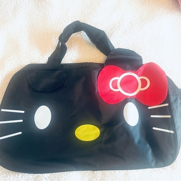HELLO KITTY by Sanrio Shoulder Bag - Black Duffel Bag - Picture 2 of 4